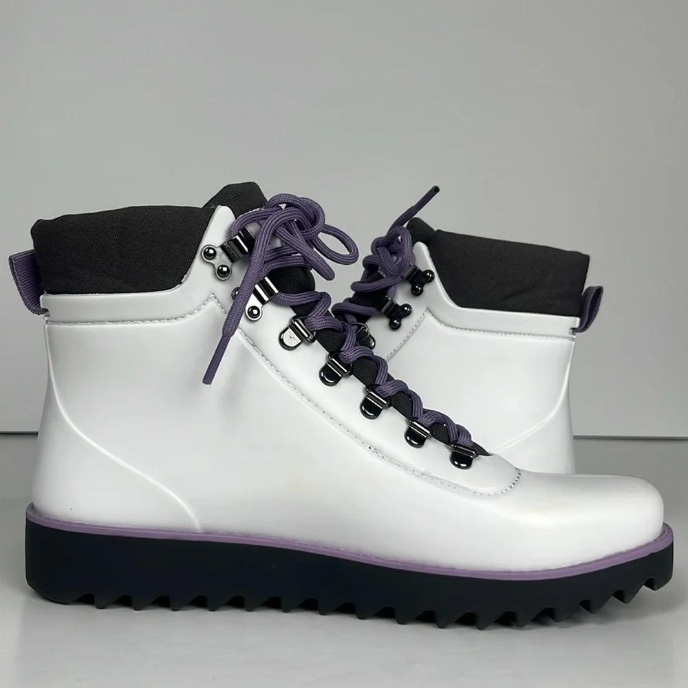 Jambu Rainey Hiker White and Purple Ankle Boots‎ / SZ 8.5